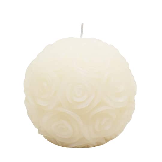 Lemon Meringue Scented Rose Ball Candle by Ashland&#xAE;